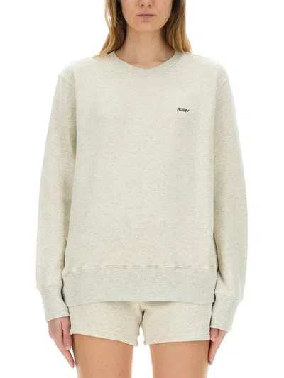 Autry Sweatshirt With Embroidered Logo Unisex In Grey