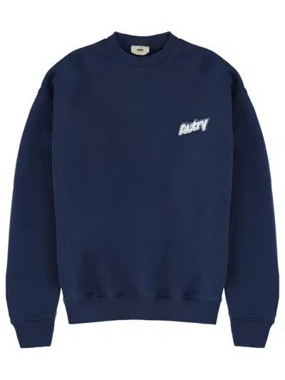 Autry Logo-print Embroidered Cotton Sweatshirt In Blue