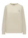 Autry Logo Label Jersey Sweatshirt In Wht Vtg