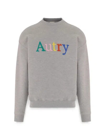 Autry Sweatshirt With Multicolor Logo In Gray