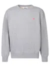 Autry Crew-neck Sweatshirt With Logo Patch In Gray