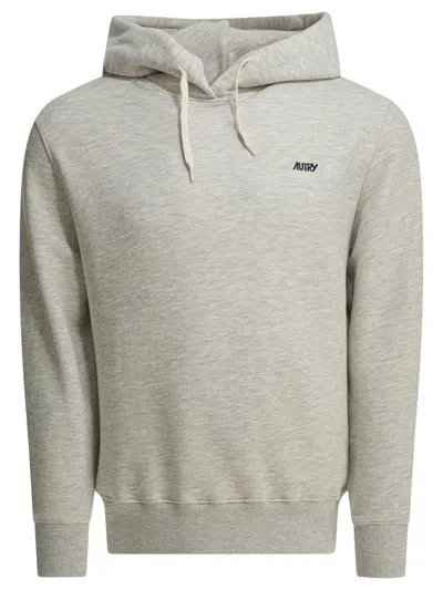 Autry Grey Cotton Polyester Sweatshirt In Neutral