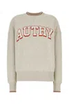 Autry Melange Light Grey Cotton Main Wom Sweatshirt In Grey