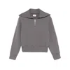 Autry Gray Cotton Sweatshirt With Zip In Grey