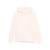 Autry Hooded Sweatshirt With Logo Embroidery And Elasticized Edges In Pink