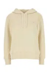 Autry Cotton Hooded Drawstring Sweatshirt In Yellow