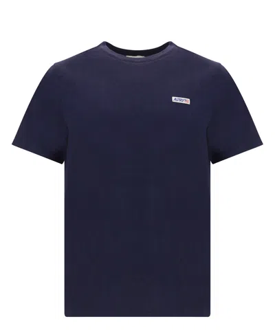 Autry Cotton T-shirt With Logo In Blue