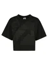 Autry T Shirt Crop Sport In Nero