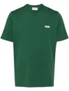 Autry Logo-patch Cotton T-shirt In Verde