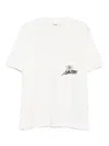 Autry Pocket Crewneck Graphic Print T-shirt In White