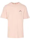 Autry Crew Neck Graphic Print Short Sleeves T-shirt In Pink & Purple