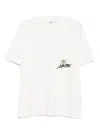 Autry Pocket Crewneck Graphic Print T-shirt In White