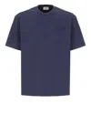 Autry Crew Neck Logo Embroidered Short Sleeve T-shirt In Blue