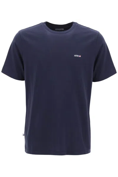 Autry T-shirt With Logo Label In Blue