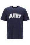 Autry T-shirt With Maxi Logo Print In Blue