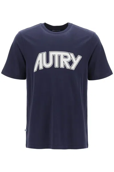 AUTRY T-SHIRT WITH MAXI LOGO PRINT