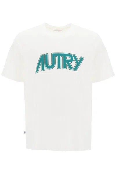 AUTRY T-SHIRT WITH MAXI LOGO PRINT