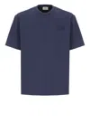 Autry Crew Neck Logo Embroidered Short Sleeve T-shirt In Blue