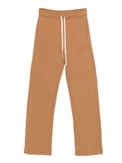 Autry Logo-embroidered Drawstring Track Pants In Brown