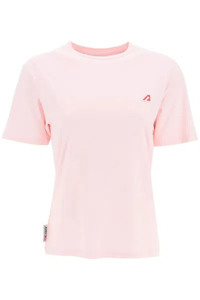 Autry Tennis Logo Patch T In Pink