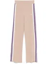 Autry Wide Leg High Waist Sweatpants With Side Stripe In Neutrals