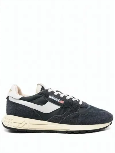 Autry Textured Suede And Nylon Sneakers In Black