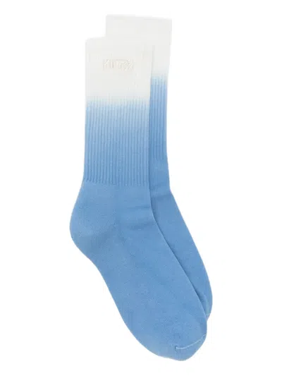 Autry Tie-dye Logo Socks In Blue