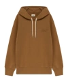 Autry Drawstring Hooded Knitwear With Ribbed Cuffs In Brown