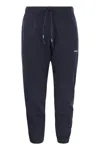 Autry Tapered Cotton Track Pants In Blue