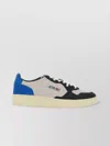 Autry 'medalist Low' Blue Sneakers With Contrasting Heel And Inserts In Neutrals