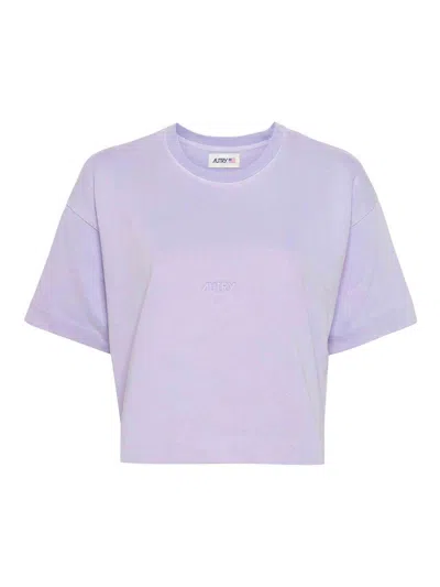 Autry Action Shoes Wmns Cotton T-shirt In Purple