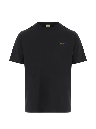 Autry T-shirt With Multicolor Logo In Black