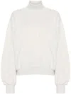 Autry Turtle-neck Jersey Sweatshirt In Neutrals