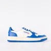 AUTRY AUTRY TWO-TONE BLUE AND WHITE LEATHER SNEAKERS