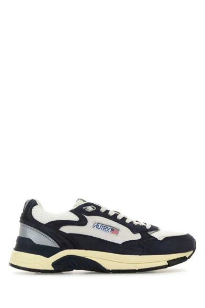 AUTRY AUTRY TWO-TONE LEATHER AND MESH HYPERWAY SNEAKERS
