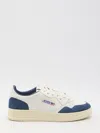 Autry Medalist Low White Low Top Sneakers With Side Logo Detail In Leather And Suede Man