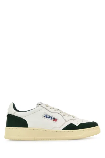 Autry Two-tone Leather Medalist Sneakers In Gray