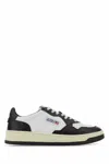 Autry Two Tone Leather Medalist Sneakers In White