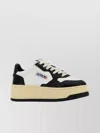 AUTRY TWO-TONE LEATHER PLATFORM LOW WOM SNEAKERS
