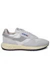 Autry Two-tone Leather Sneakers With Suede Accents In White
