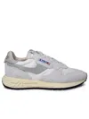 Autry Two-tone Leather Sneakers With Suede Accents In White