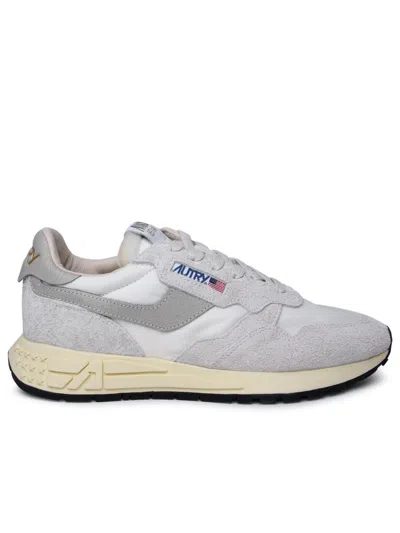 AUTRY TWO-TONE LEATHER SNEAKERS WITH SUEDE ACCENTS