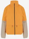 Autry Two-tone Zip-front Jacket In Orange