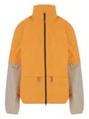 Autry Two-tone Zip-front Jacket In Orange