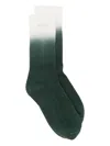 Autry Tye & Dye Embroidered-logo Socks In Green