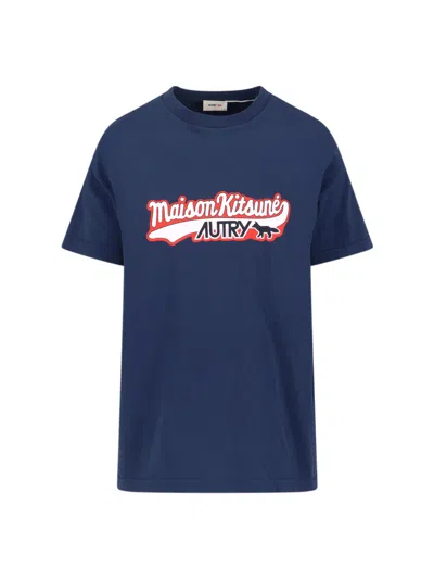 Autry Unisex 100% Cotton T-shirt In Blue