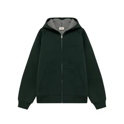 Autry Unisex Neoprene Relaxed Fit Jacket With Embossed Detail In Green