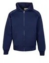 Autry Hooded Jackets With Ribbed Cuffs And Side Pockets In Blue