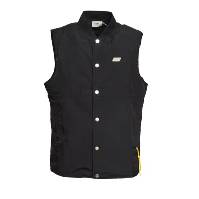 Autry Unisex Nylon Stand Collar Vest In Black