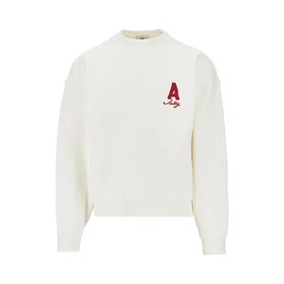 Autry Used Effect Heritage Crewneck Sweatshirt In Black